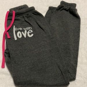 Peace Love World- Extra comfy Grey sweatpants-XS